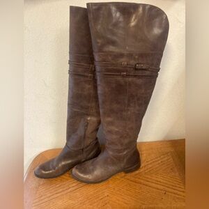 BCBGeneration Chocolate Brown Leather Over-the-Knee Boots (10B)
